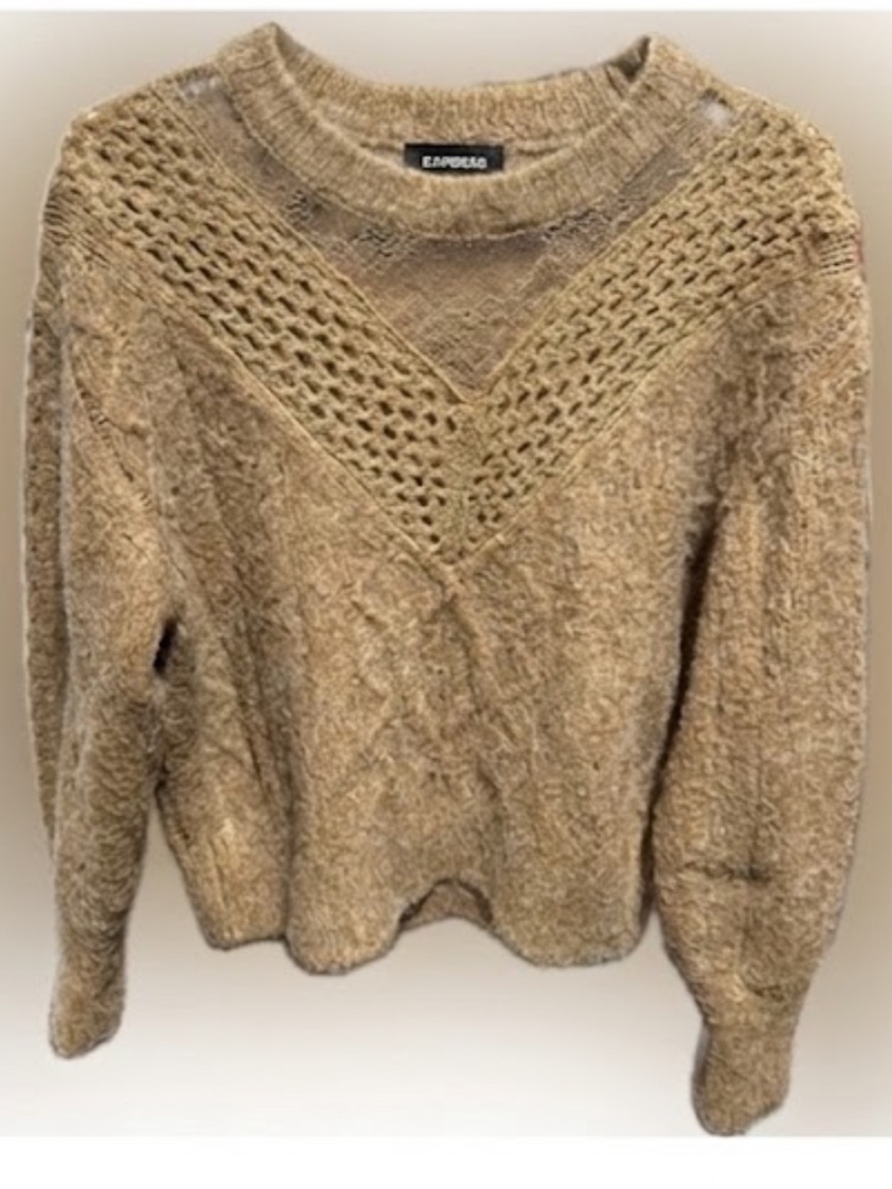 Express Camel Knit Sweater